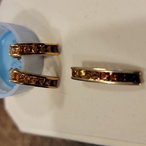 10k Gold Ombre Earrings & Pendant